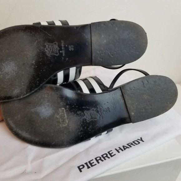 Pierre Hardy Bi Color Black White Flat Sandal 35 - Picture 5 of 7